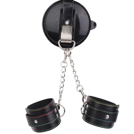 Sex Products PU Leather Handcuffs Footcuffs Sex Bondage Restraints Wrist Ankle Cuffs Product Adult Game Toys for Women Men