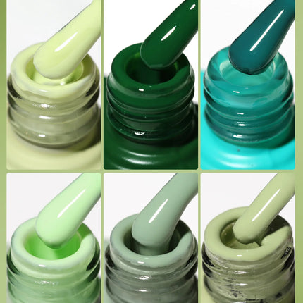 Gel Polish Nail Art Spring/Summer New Collection Avocado Green Nail Polish Manicure Products Uv Permanent Seedling Varnish