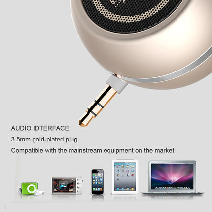 Stereo Music Audio Player Portable Loudspeaker Box 3.5mm AUX Jack Built-in  for Phone Notebook Laptop Tablet
