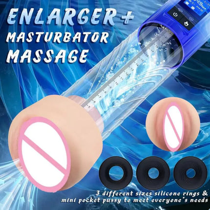 Male Penis Trainer Stretch Airplane Bottle Male Electric Masturbation Negative Pressure Spa Airplane Bottle Penis Massager