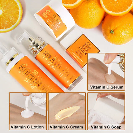 AILKE Vitamin C Whitening Kit For Women, Even Skin Tone, Clean Skin, Moisturizing, Anti Wrinkles, Skin Glowing Beauty Set