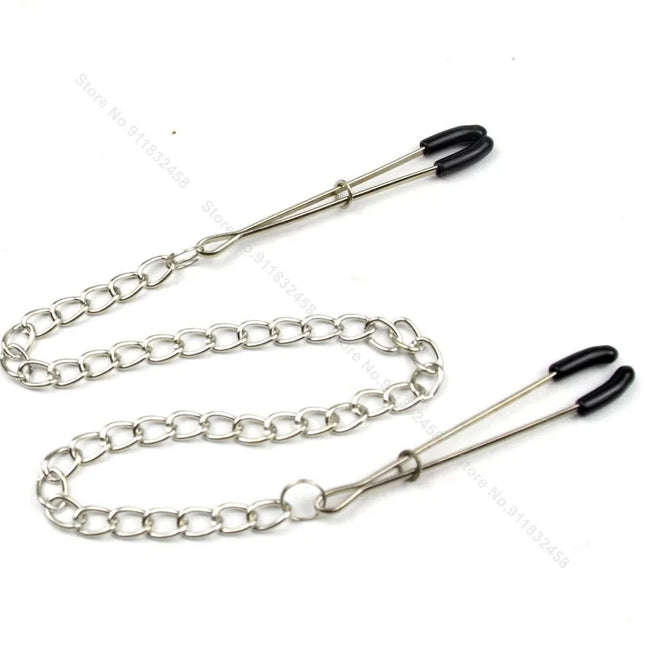 Sexy flirt Nipple Clamps Labia Breast Nipple Clamps With Chain Clips Slave Bdsm Fetish Erotic Toys Sex Tool For women Adult Game