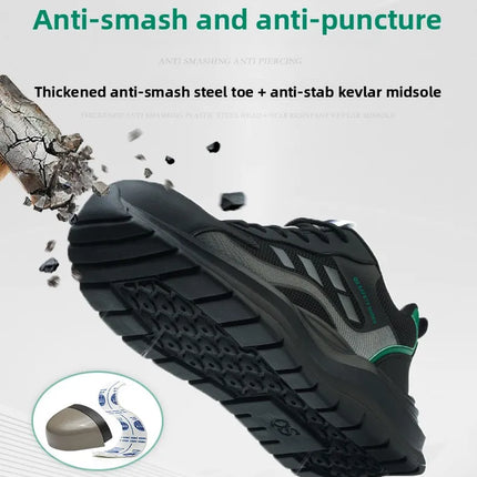 Steel Toe Shoes for men women comfortable lightweight work safety shoes Anti-Puncture safety toe sneakers work protection boots