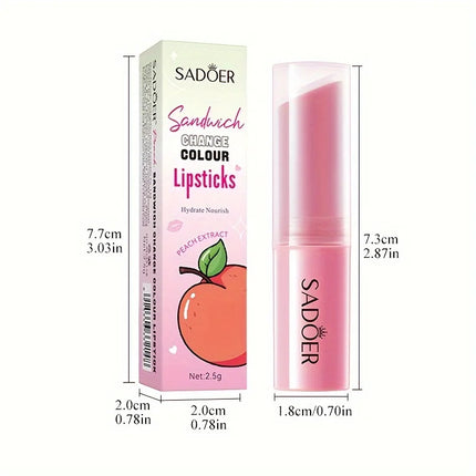 Honey peach sandwich warm changing water lipstick moisturizing warm changing lipstick 2.5g