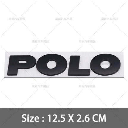 3D Metal Rear Trunk Sticker Car Styling Auto Body Side Fender Badge For Volkswagen VW Polo Letters Emblem Logo Decal Accessories