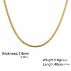 1.5mm Gold color / 55cm