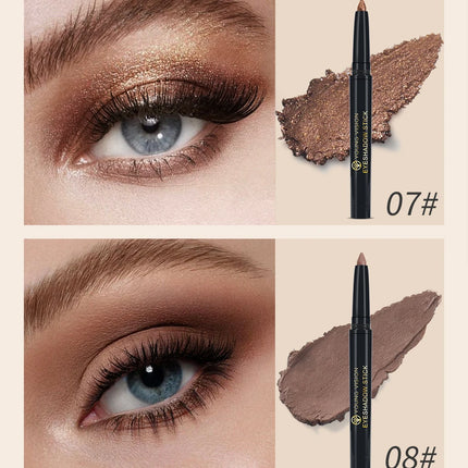 YOUNG VISION 12 Color Eyeshadow Stick Waterproof  Pearl Shimmer cream formula easy to color fine and smooth Woman makeup