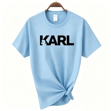 Fashion Casual Brand Karls T Shirt Men Women Cotton Short Sleeve O-neck Tshirt Men's Women's Summer Top Tee Shirt