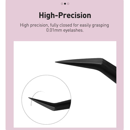 SAKURAHANA Professional Eyelash Tweezers Black Fiber Tip For Lash Extensions Mega Volume Mink Lashes Tool Makeup Artist Kit