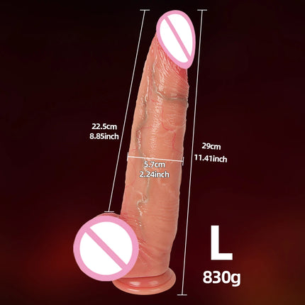 Realistic Dildos for Women, Skin-Sliding Foreskin Testicles Dildo, Anal Vaginal Stimulation Strapon Big Penis Sex Toys for Women