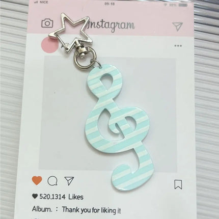INS Acrylic Keychain Cartoon Shaped Illustration Pendant Kawaii Backpack Carabiner Clip Student DIY Handbook Decoration