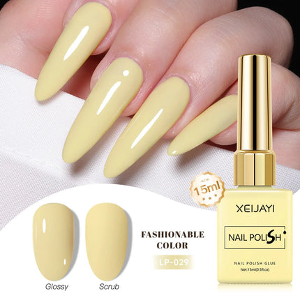 Colored Square Bottle Nail Varnish Gel 60 Colors Gloss Matte Ice-clear Nail Polish Fruit Green Nail Art Soak Off UV Gel Lacquer