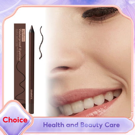 Eyeliner Pencil Waterproof Long Lasting Smooth Matte Eye Liner Fast Drying Smudge Resistant Black Eye Makeup Eyeliner Stamp Pen
