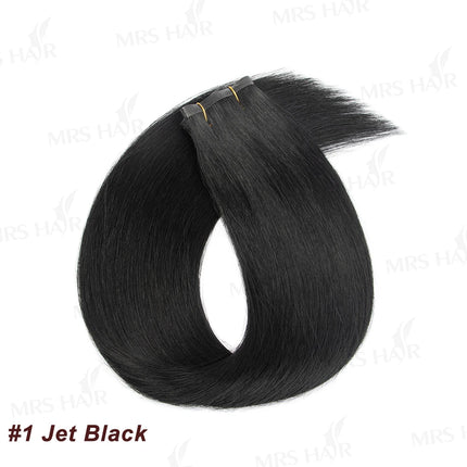 Invisible Long Tape PU Weft Human Hair Bundles Real Natural Hair Seamless & No-Glue Injected Tape In Hair Extensions Thick Ends