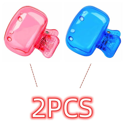 2 Pack Toothbrush Head Covers - Travel Protector Cap Case, Color Combo Clip for Household & Camping, Durable Plastic Portable