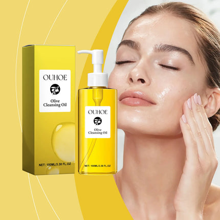 OUHOE Gentle Cleansing Oil for Sensitive Skin Deep Cleanse Eye Face & Lip Makeup Remover