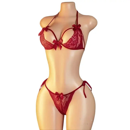 Thin Sexy Lingerie Women Bra Sets Push Up Breves Set Erotic Clothing Transparent  Lingerie Set Lace Design Hot Underwear Set New