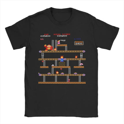 Donkey Kong T Shirt For Men Women 100%Cotton Clothes Novelty  Video Game Round Neck Short Sleeve