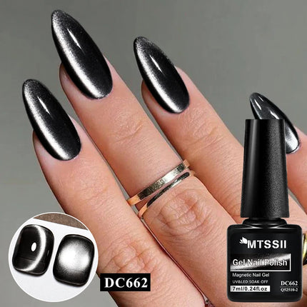 7ml Dark Coffee Glass Magnetic Gel Nail Polish Gentle Moonlight Gel Autumn And Winter Colors Soak Off Semi-Permanent Varnish