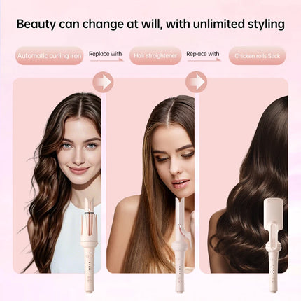 Auto Curling Iron Professional 3 Speed Rotary Hair Curler Ceramic Heated Styling Wand with Negative Ion Hair Care Styling Tools