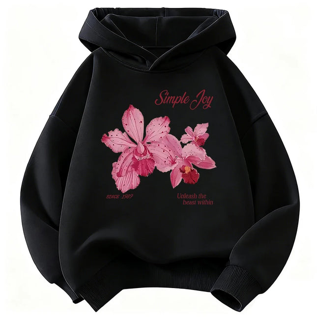 Graphic Pullover Flower Design Hooded Kids Children's Sweatshirt Cute Hoody for Boys Girls Spring Casual Hoodies
