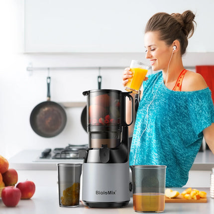 130mm Ultra Wide Mouth Slow Juicer with Large Capacity for Fresh Juices