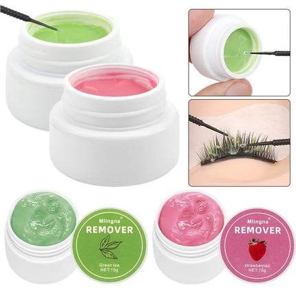 Eyelash Glue Removal Makeup Cream Professional Lash Extensions Remover Fruit Scent Lash Glue Remover Gel