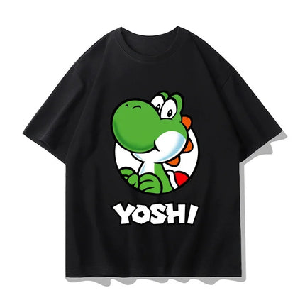 Super Mario Yoshi T-shirt Men and Women Summer Cotton Y2K Clothing Fashion Breathable Anime Fans Short Sleeve Tops Streetwear