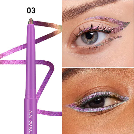 Color-changing Eyeshadow Stick Multi Chrome Eyeliner Waterproof Long Last Smooth Cream Gel Liner Eye Makeup Glitter Eye Shadow