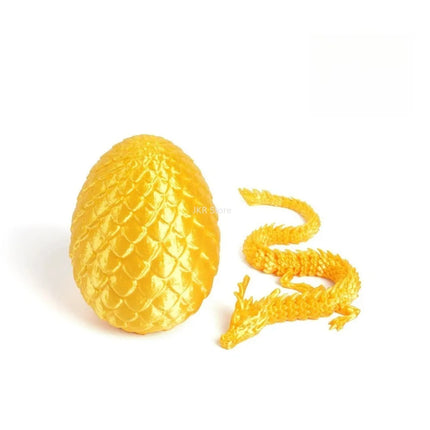 3D Printed Dragon Egg with Articulated Dragon Toy Flexible Chinese Dragon Model Figurine Home Desk Car Ornament Decor Gift