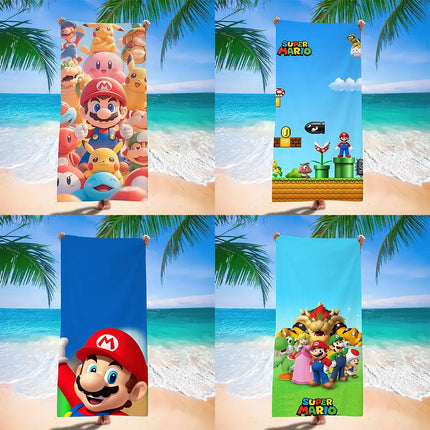 Cool Towel Soft Pool Classic Gift For Travel Gym Shower Camping Quick Dry Sports Large S-Super Game Beach M-Marios Towel