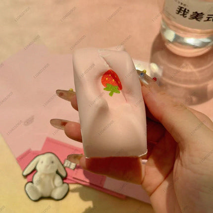 Strawberry Cheese Stick Slow Rising Squishy Toys ASMR Sensory Fidget Toys for Anti-Stress ADHD Squeeze Toy Gift for Kids &Adults