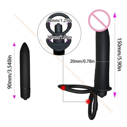 Sex Shop Double Penetration Anal Plug Dildo Big Butt Plug Vibrator For Men Strap On Penis Vagina Plug Adult Sex Toys For Couples