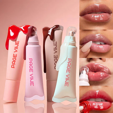 Water Gloss Moisturizing Clear Lip Gloss Mirror Jelly Plumping Lips Transparent Lip Tint Makeup Wholesale Women's Cosmetics