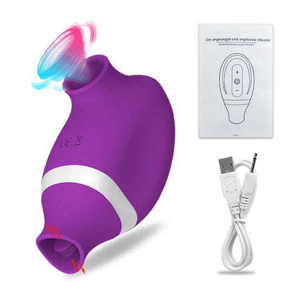 2 in 1 Clit Sucker Vibrator for Women Sucking  Licking Double Stimulation Nipples Massagers Tongue Sex Toy Female  Adult