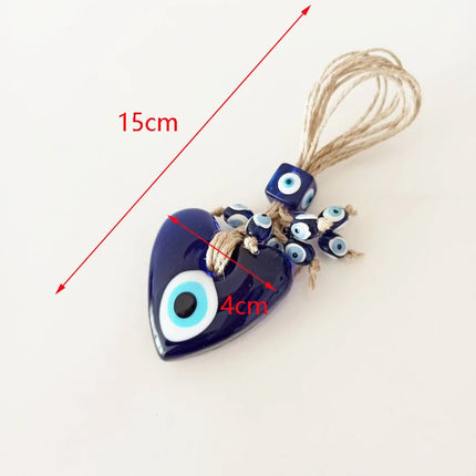 Evil Eye Wall Hanging Nazar House Protection Macrame Decor Rearview Mirror Pendant Lucky Eye Glass Evil Eye Gifts Turkish Eyes