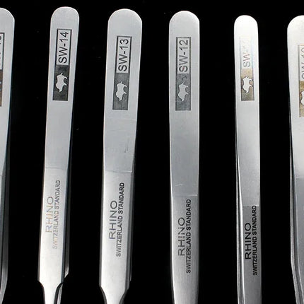 Durable RHINO RH Japanese Tweezers Sharp Hard High Precision for Small Objects Watch Phone Repair