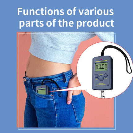 1PC Multifunctional Mini 50kg/10g Electronic Hanging Fishing Luggage Balanca Portable Digital Handy Pocket Weight Hook Scale