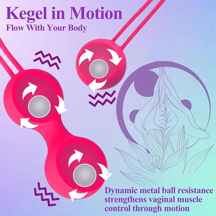 Kegel Trainer Balls 3-Piece Set Vaginal Dumbbells Postpartum Recovery Pelvic Floor Tightening for Female Exerciser
