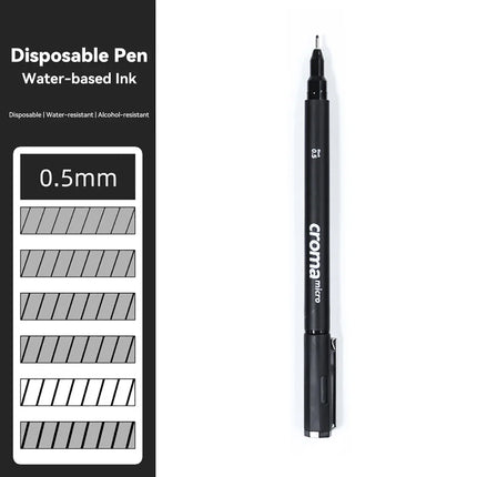 Micron Liner Fineliner Pen 0.05 0.03 0.1 0.5 Brush Tip Black Brown Fineliner Sketching Manga Drawing Pen Color Sketch Stationery