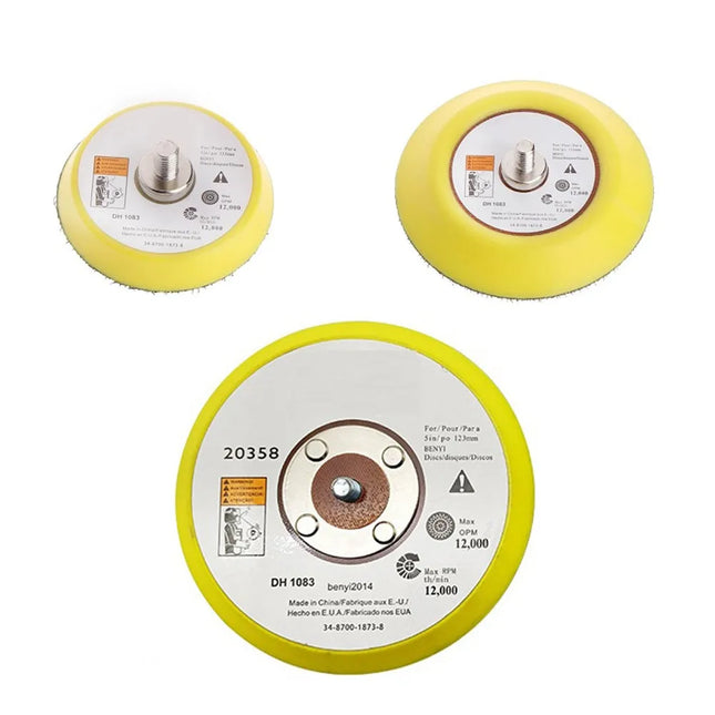 2/3/5 Inch Polishing Sanding Disc M6/M8 Male Thread Backing Pad Sander Polishing Tray For Wood Metal For Grinding Polishing