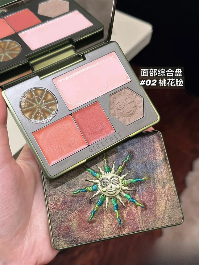 Girlcult Compendium of Materia Medica Series Pearl Matte Highlights Blush Face Contour Palette Brighten Integrated Palette