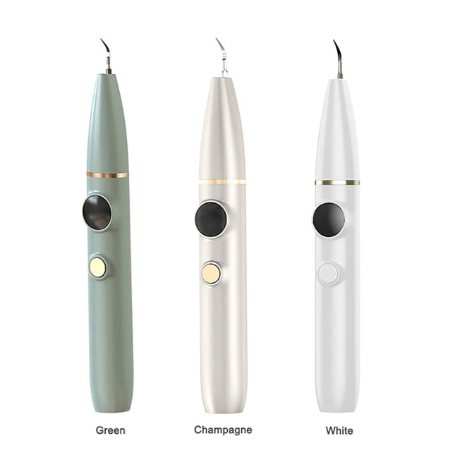 PAKISS Ultrasonic Tooth Cleaner Plaque Remover for Stain Tarter Calculus with LED, 3 Adjustable Modes, Safe for Adult Kids FY-B700