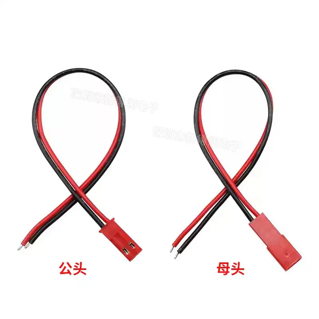 10Pairs JST2.54mm 2Pin 100/150/200MM JST Plug Connector JST/SYP2.54 Male Female Cable Wire for RC Toys Battery LED Lamp 22 AWG