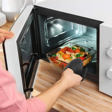 1/2-Piece Heat-Insulating Silicone Clip Anti-Slip Gloves Pot Pad Cooking Baking Oven Heat-Insulating Gloves