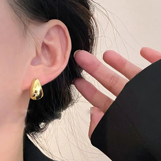 925 Sterling Silver Vintage Round Earrings For Women Trendy Metal Hoop Earring Jewelry Prevent Allergy Party Accessories Gifts