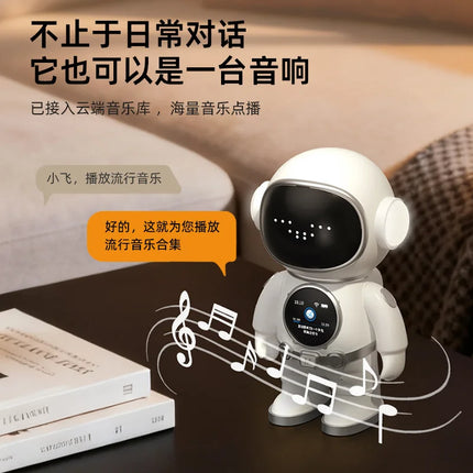 Ai Astronaut Robot Voice Control Bluetooth Wifi Dual Mode Alarm Clock Desktop Toy Dynamic Expression Movable Joint Type C
