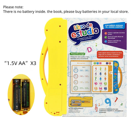 Spanish and English Kids Children Knowledge Cognitive Activity Toy Child Developmental Toy for Children Unisex