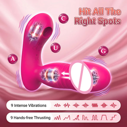 Wearable Sucking Telescopic Dildo Vibrator APP Control G Spot Clitoris Vaginal Stimulator Anal Massager Adult Sex Toy for Women