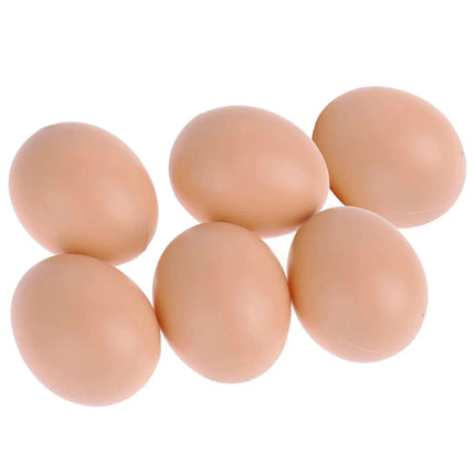 6pcs Cheap Fake Eggs Simulation Wooden Chicken Duck Geese Dummy Painted Egg Children Educational Toys Artificial Food Easter